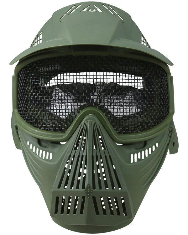 Airsoft Tactical Full Face Mesh Mask Steel Grid