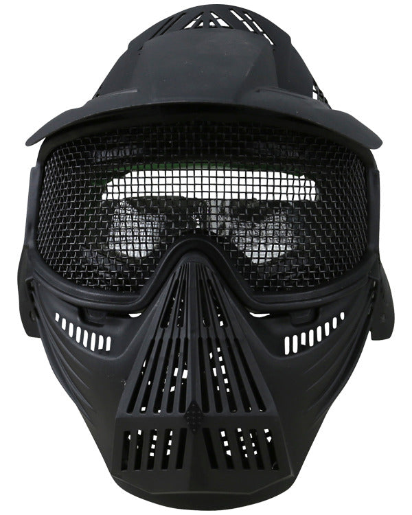 Airsoft Tactical Full Face Mesh Mask Steel Grid