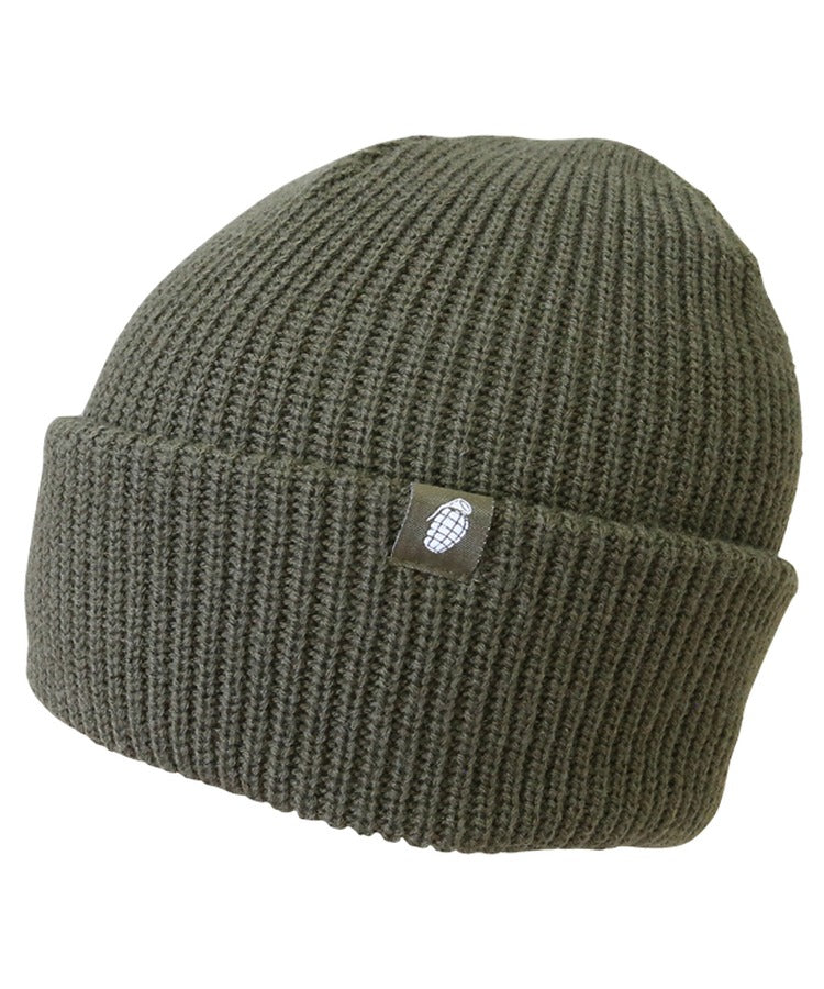 Tactical Beanie Hat Reversible Grenade Logo, One Size