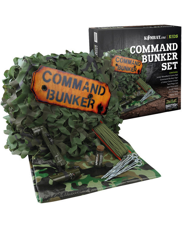 Kids Command Bunker Set – Woodland Camo Den Kit