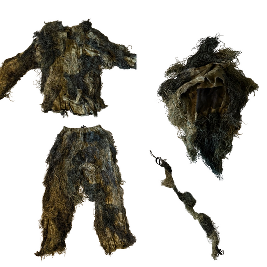 Tactical Adults Ghillie Suit – 5 Piece Camo Sniper Set