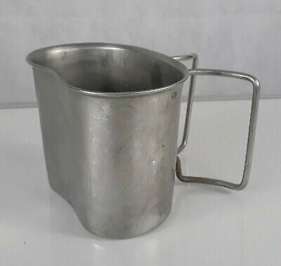 Dutch Army Stainless Steel Mug - Folding Handle Military Camping Cup