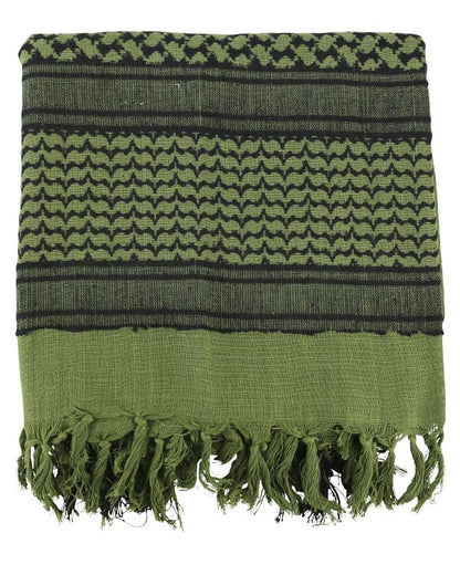 Green & Black Shemagh Headscarf - Military Cotton Desert Scarf