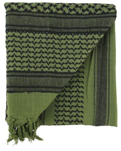 Green & Black Shemagh Headscarf - Military Cotton Desert Scarf