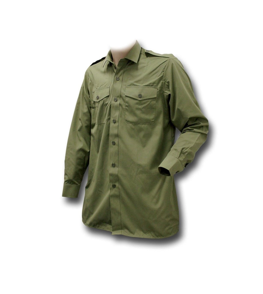 British Army Olive Green Service Shirt – Long Sleeve
