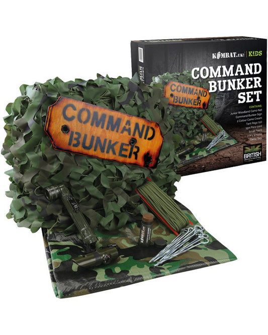 Kids Command Bunker Set – Woodland Camo Den Kit