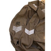 British Army No.2 Dress Shirt – Khaki Brown Long Sleeve